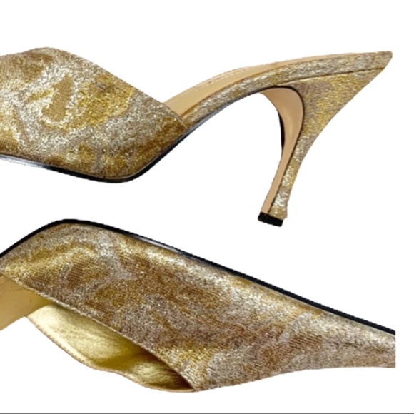 Nine West Foxtrot2 SilverGold Fabric Heels - Picture 6 of 12